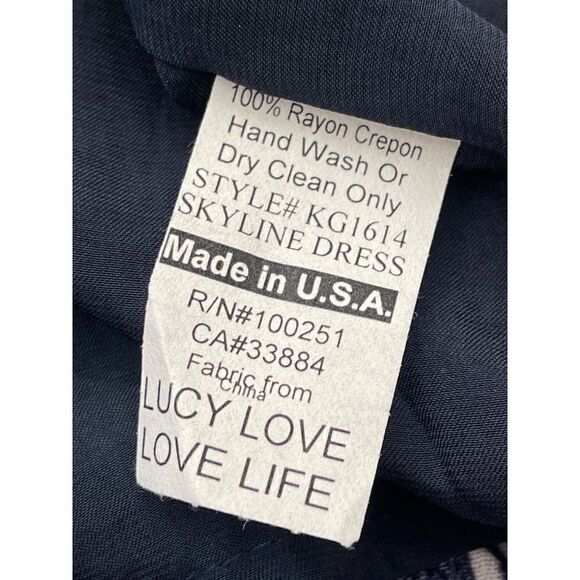 Lucy Love Blue / White Striped Halter Mini Dress Size S - Picture 7 of 7